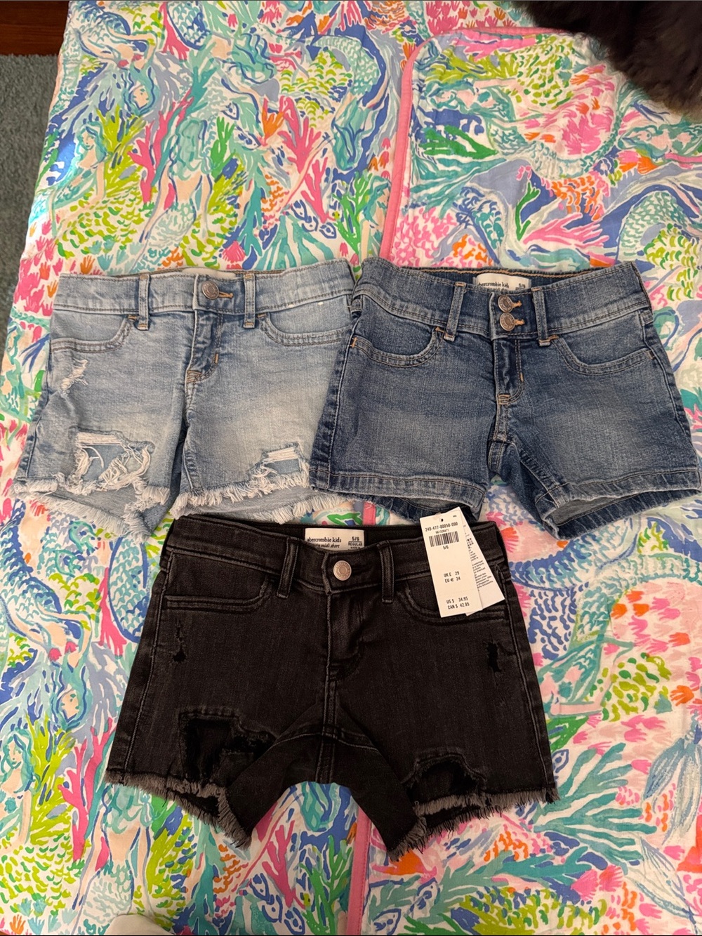 Abercrombie Kids bundle of 3 pair Jean shorts